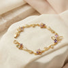 Korean Style Dainty Floral Butterfly Gold Plated Bracelet-Tulip
