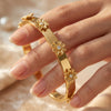 Daisy Bloom Anti-Tarnish Gold Plated Bangle Bracelet