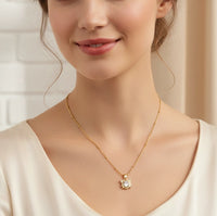 Anti-Tarnish Gold Plated Cat Pendant Necklace | Sparkling CZ Kitty Jewelry for Women & Girls