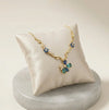 Blue Floral Butterfly Vine Necklace | Anti-Tarnish Gold Plated-Tulip