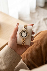 Premium Crystal Dial Anti-Tarnish Gold Plated Watch for Women