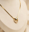 Anti-Tarnish Gold Plated Double Heart Pendant Necklace for Women