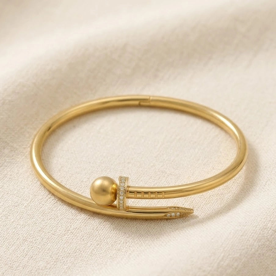 Ultimate IT-Girl 5-Piece Bracelet & Bangle Stack | Anti-Tarnish Gold-Plated Combo
