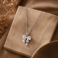 Anti-Tarnish Crystal Bow Necklace for Women | Dainty Minimalist Pendant