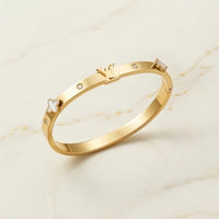 Luxury Monogram White Clover Anti-Tarnish Bracelet ( baby size)