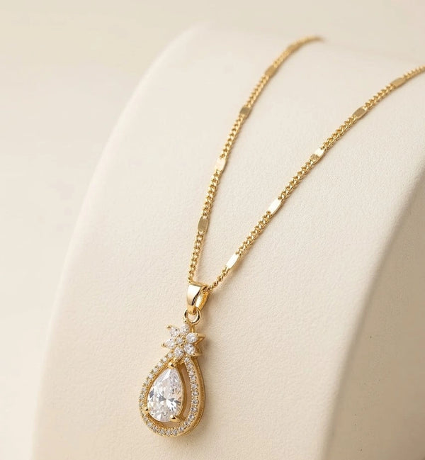 Elegant anti tarnish fashion jewelry necklace chain and pendant