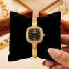 Square Dial Anti-Tarnish Gold Plated Bracelet Watch for Women