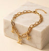 Signature Charm Layered Chain Bracelet - Anti-Tarnish Gold Plated