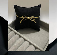 Bow Knot Snake Chain Bracelet - Gold Plated Anti-Tarnish Ribbon Design