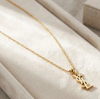 Elegant Monogram Pendant Necklace - Anti Tarnish Fashion Jewelry