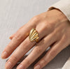 Chunky Layered Statement Ring - Anti Tarnish Fashion Jewelry
