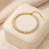 Teardrop Crystal Tennis Bracelet - Anti-Tarnish Gold Plated