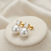 Classic Pearl & Crystal Drop Earrings | Premium Fashion Jewelry