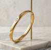 Anti-Tarnish Gold-Plated Single Stone Bangle Bracelet for Women | Minimalist Design