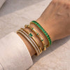 Emerald Aura Anti-Tarnish Bracelet Stack - 3 Piece Combo