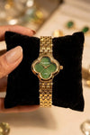 Emerald Green Clover Watch - Anti-Tarnish Gold Plated | Moncheri Jewels