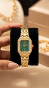 Old Money Emerald Green Dial Watch - Anti-Tarnish Gold Plated