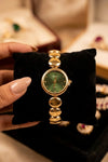Emerald Green Dial Anti-Tarnish Gold Plated Watch
