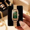 Vintage Emerald Green Dial Watch - Gold Plated & Anti-Tarnish