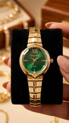 Emerald Aura Vintage Green Dial Watch | Gold Plated & Anti-Tarnish