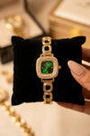 The "Old Money" Emerald Dial Gold Plated Watch