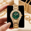 Emerald Teardrop Rhinestone Watch | Anti-Tarnish Gold Plated