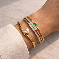 Aesthetic 2-Piece Anti-Tarnish Gold-Plated Bracelet Combo