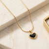 Black Heart Pendant Anti-Tarnish Gold-Plated Necklace | Minimalist Daily Wear Jewelry