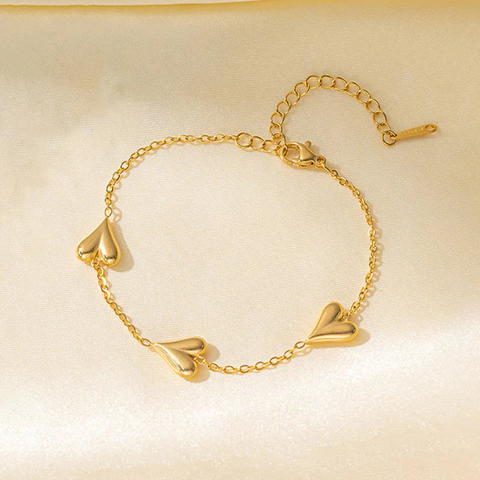 Elegant 3-Piece Anti-Tarnish Gold Plated Bracelet Stack - Minimalist Layered Jewelry