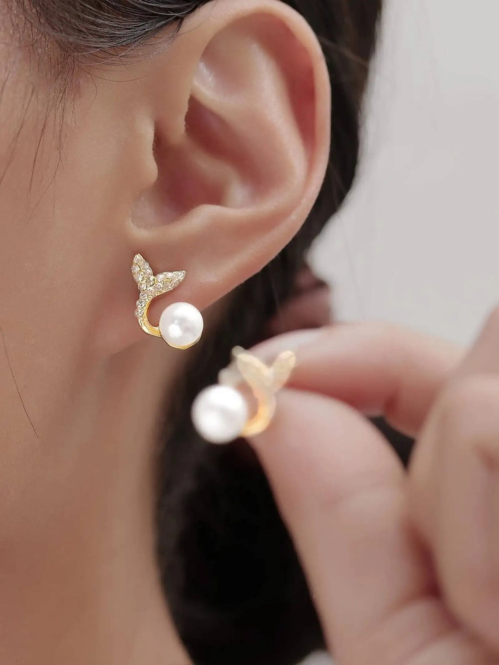 Crystal Heart & Pearl Drop Earrings - High Quality Fashion Jewelry