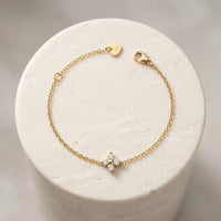 Floral Minimalist Gold-Plated Bracelet | Anti-Tarnish & Waterproof