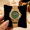 Elegant Green Dial Anti-Tarnish Gold Plated Women’s Wrist Watch