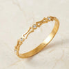 Geometric Bow-tie Anti-Tarnish Bracelet - Gold Plated Minimalist Kada
