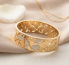 Geometric AD Studded Gold Plated Bangle - Anti Tarnish