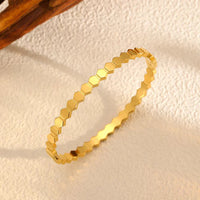 Hexagon Link Anti Tarnish Gold Plated Bracelet - Korean Style