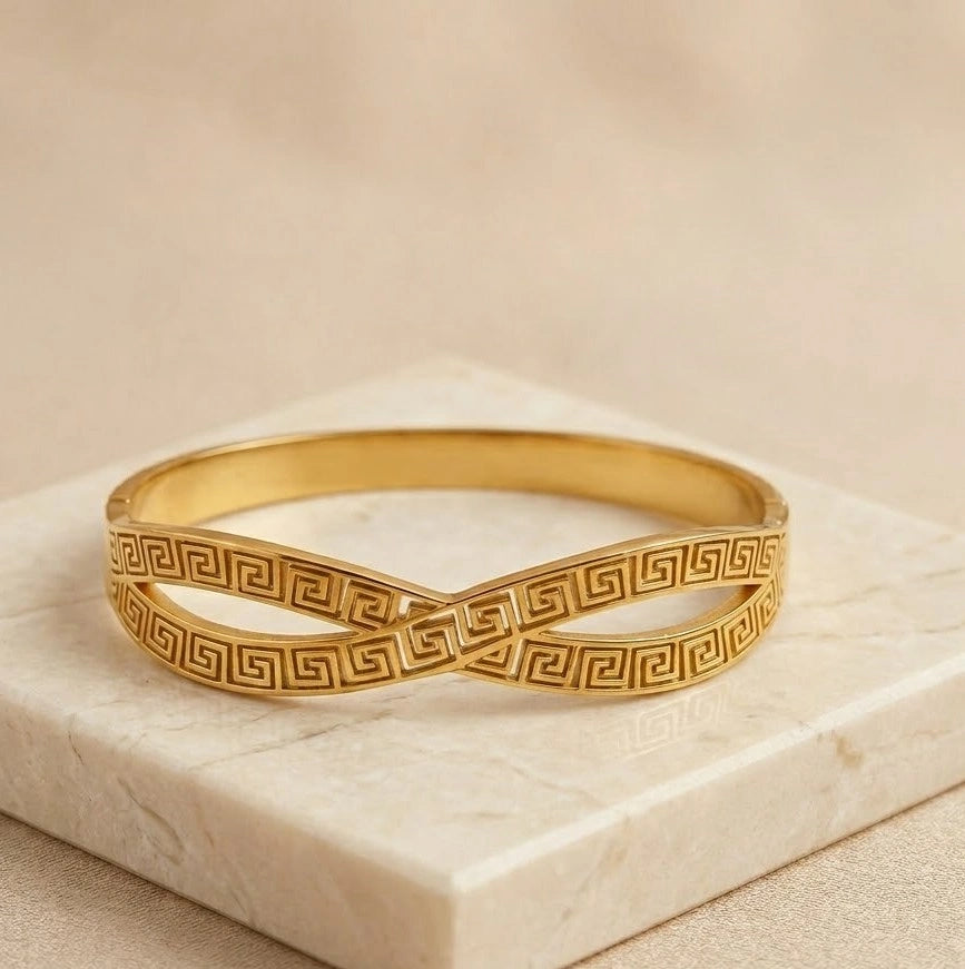 3-Piece Anti-Tarnish Gold Plated Infinity & Crystal Bracelet Combo