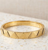 Geometric Triangle Art Deco Cuff Bracelet - Anti Tarnish Gold Plated