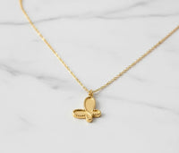 Korean Style Butterfly Necklace | Gold Plated Anti-Tarnish Pendant for Women