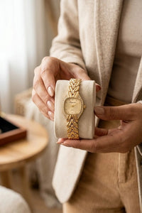 Old Money Aesthetic Anti-Tarnish Gold Plated Watch for Women