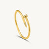 Crystal Nail Bangle - Gold Plated Anti-Tarnish Statement Bracelet