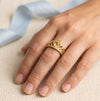 Gold Crown Princess Ring | Adjustable Heart Tiara Fashion Ring