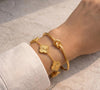 The 'It Girl' Golden Stack | 2-Piece Korean Clover & Knot Bracelet Combo