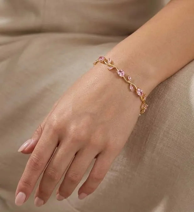 Viral Pink Tulip Bracelet | Premium Anti-Tarnish