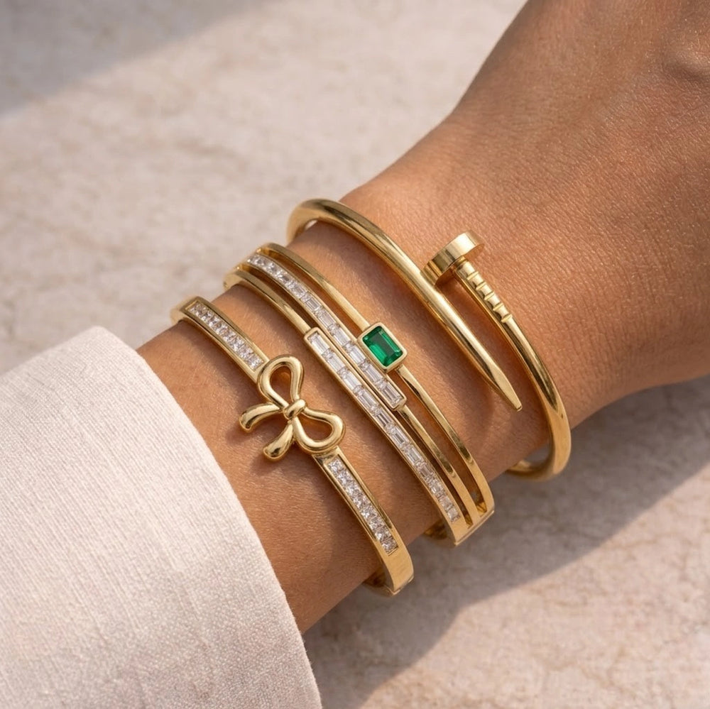 The "It-Girl" Gold-Plated Bracelet Stack | 3-Piece Combo