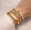 The "It-Girl" Gold Plated Bracelet Stack (3-Piece Combo)