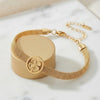 Four Leaf Clover Anti-Tarnish Gold-Plated Mesh Bracelet