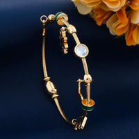 Korean Butterfly & Crystal Charm Bracelet - Anti-Tarnish Gold Plated