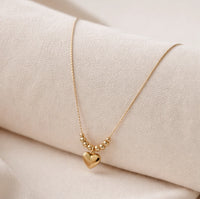 Anti-Tarnish Gold Plated Heart Pendant Necklace for Women