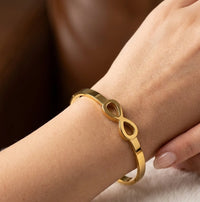 Eternal Infinity Bangle | Anti-Tarnish Gold Plated Bracelet ( Baby size )