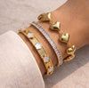 The 'It-Girl' Gold Plated Bracelet Stack – 3 Piece Combo